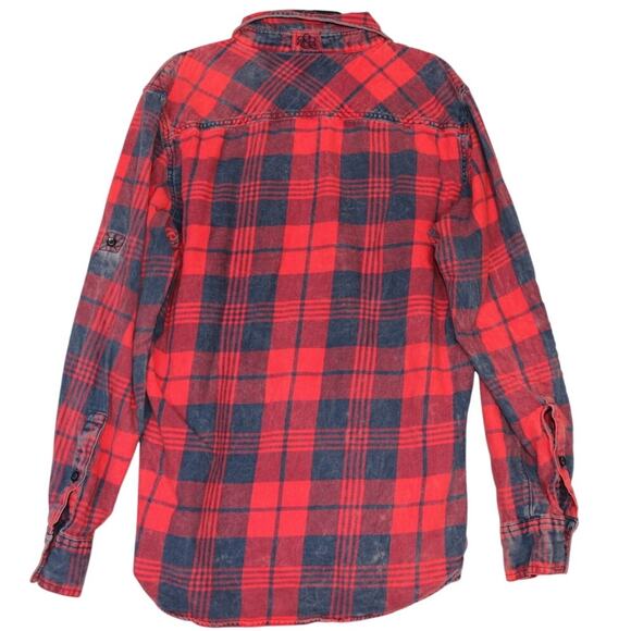 Rock & Republic Red Plaid Button Up LS Mens Size Small - Picture 2 of 6
